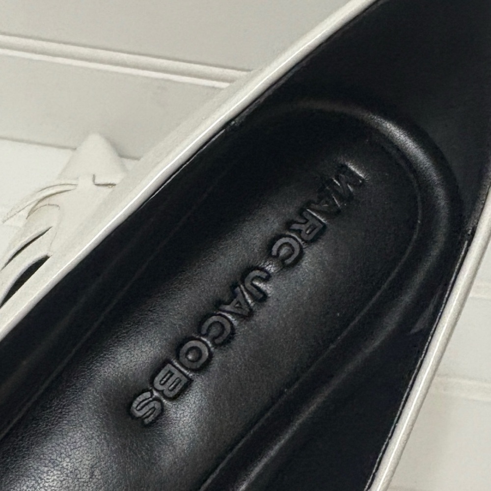 MARC JACOBS The Kat White Ballerina Flat Dress Shoes Womens Size 41 US 11 NEW - Picture 6 of 8